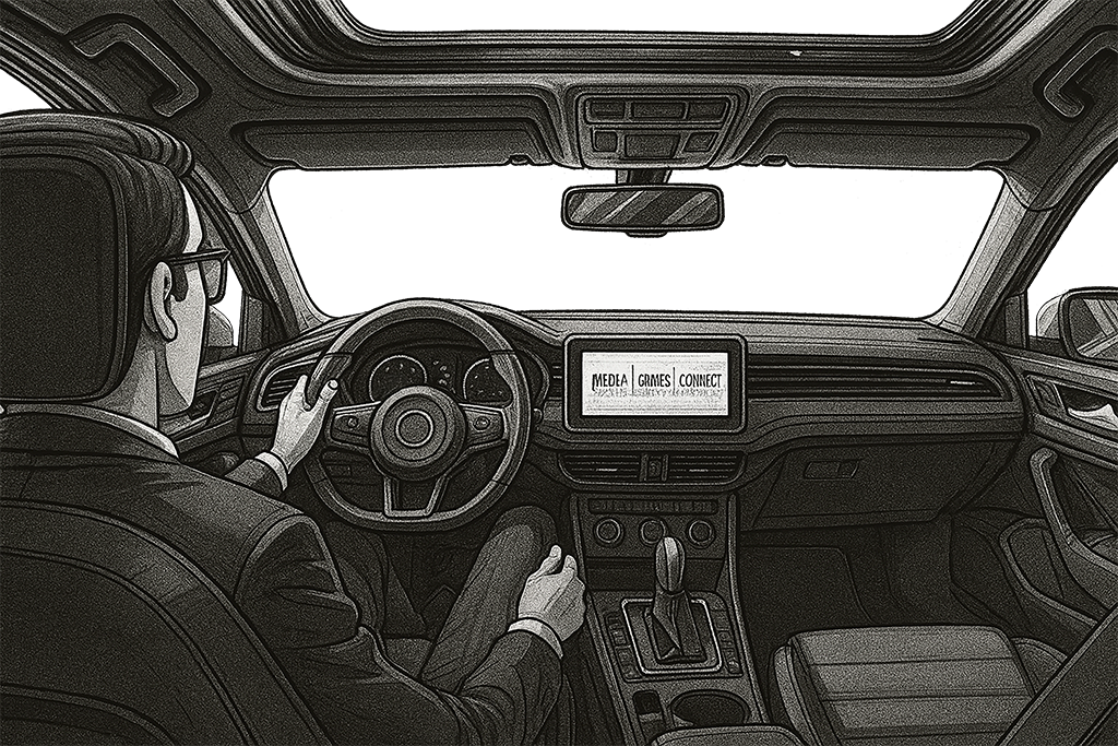 Car interior dashboard overlay